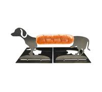 Reusable Puppy Shape Stainless Grilling Tools For Carnival Service Oktoberfest Parties Buffet Catering Food Truck Supplies Movie | Hot Dog Grill Rack, 2 Pieces Hot Dog Grill Holder,