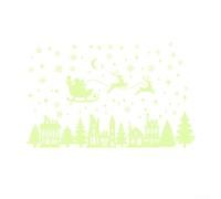 Reusable PVC Christmas Decals Santa Rudolph Snowflakes 6 Sheets(YJ6021)