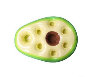 Reusable PVC Floating Cup Holder Green Yellow Pool Accessory(avocado) | Soft reusable PVC material, odorless construction, high-frequency edge sealing, safe for all ages, water resistant