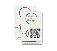 Reusable QR & NFC Tap Review Sticker Pack - 2 Stickers - Boost Reviews - Set Up at Home | by MESSAGENES