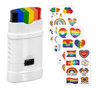 Reusable Rainbow Face Paint 100+ Uses 5 Tattoos Gentle Formula For Sensitive Skin Lgbtq+ Parade And Festival Essentials