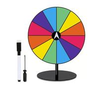 Reusable Rainbow Prize Wheel Spinner Board includes the durability of dry erase markers and tools for office classrooms. Smooth acrylic prize wheels