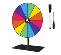 Reusable Rainbow Prize Wheel Spinner Board includes the durability of dry erase markers and tools for office classrooms. Smooth acrylic prize wheels