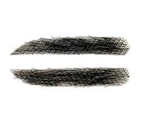 Reusable Real Hair Eyebrows - 1 Pair Fake Lace Human Hair Brows for Makeup Enhancement, Soft Breathable Design with Natural Finish, Cosmetic Accessory for Holidays, Parties, Photoshoots