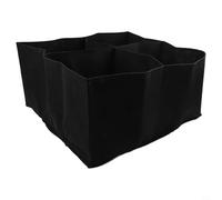 Reusable Rectangular Grow Bag for Container Gardening Promotes Healthy Root Development Through Air Pruning and Soil Aeration (Four)