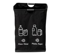 Reusable Recycling Bags with Handle, Oxford Fabric Bottle Collector Bin | Foldable Recycling Deposit Container, Heavy Duty Waterproof Waste Bag for Paper Cardboard Waste Bottle Sorting Collection