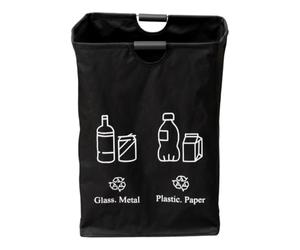 Reusable Recycling Bags with Handle, Oxford Fabric Bottle Collector Bin | Foldable Recycling Deposit Container, Heavy Duty Waterproof Waste Bag for Paper Cardboard Waste Bottle Sorting Collection