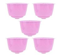 Reusable Refillable Coffee Capsule Cup High Filtering Accuracy No Coffee for Series Coffee Maker Pink Purple 5Pcs (Purple)