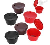 Reusable Refillable Coffee Capsule Cup with Spoon Brush Set Food Grade PP 304 Stainless Steel Leak-Proof Smooth Flow Fits All Models Home Office Cafe Tool for Lovers