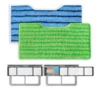 Reusable Replacement Pads Compatible with Shark Vac Pad VM252 VM251 VM180 VM401 VM200 VC205 VM250 VM200 VM200C VM190 VM250 QM250 VM190 Vacuum Mop Refills Upgraded Design of Dirt Chamber, 1+1+2 Pack