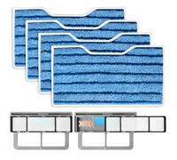 Reusable Replacement Pads Compatible with Shark Vac Pad VM252 VM251 VM200 VM200C VM190 VM252C QM250 VM250 VC205 Vacuum Mops Vacuum Mop Refills Upgraded Design of Dirt Chamber, 1+2+4 Pack