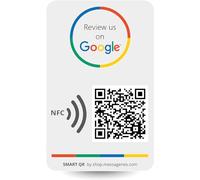 Reusable Review Tap Sticker for Google Reviews - 1 Sticker - QR & Tap NFC Sticker - Review Us on Google Tap Sticker - iPhone & Android - Boost My Reviews Sticker - Set Up at Home | by MESSAGENES