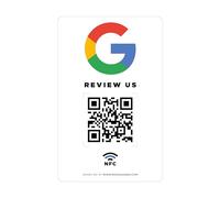 Reusable Review Tap Sticker for Google Reviews - 1 Sticker - QR & Tap NFC Sticker - Review Us on Google Tap Sticker - iPhone & Android - Boost My Reviews Sticker - Set Up at Home | by MESSAGENES