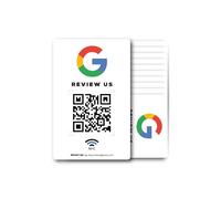 Reusable Review Tap Sticker for Google Reviews - 10-Stickers Pack - QR & Tap NFC Sticker - Review Us on Google Tap Sticker - iPhone & Android - Boost My Reviews Sticker - Set Up at Home | MESSAGENES