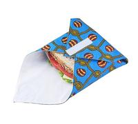 Reusable Sandwich Wrap - Washable, Leakproof, Double-Layered, Fabric, Foldable, Space Saver Sandwich Bag - Zero Waste Alternative to Cling Film, Aluminium Foil, Plastic Containers. (Blue)