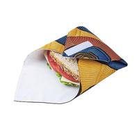 Reusable Sandwich Wrap - Washable, Leakproof, Double-Layered, Fabric, Foldable, Space Saver Sandwich Bag - Zero Waste Alternative to Cling Film, Aluminium Foil, Plastic Containers. (Orange)