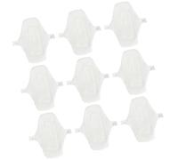 Reusable Sanitary Napkin 9 Pack Waterproof Cloth for Underwear | Button Fastening, Washable 180mm Liners, Commuting and Travel Use, White Option, Helps Cut Waste