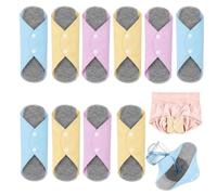Reusable Sanitary Pads, 10 Pack Washable Liners for Women, Sustainable Feminine Hygiene, Daily Freshness Protection, Light Flow Days, Travel and Office Use, Quick Drying