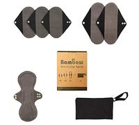 Reusable Sanitary Towels with Discreet Pouch | Mix Set | Zero Waste and Environmentally Friendly | Reusable Sanitary Pads with Wings | Eco Friendly Products | Reusable Pads for Women | Bambaw
