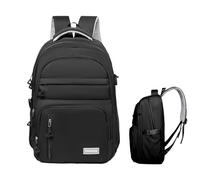 Reusable School Bag, Washable School Backpack, 18.11 Inches Stationery Women's Bag for Students, Oxford Cloth Big Backpack Notebooks Organizer with Multi Compartments, Carrier Purse for Schools Work