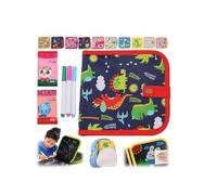 Reusable Scribble Book and Markers, Portable Drawing Book,Reusable Coloring Books with Markers,Erasable Scribble Pad with Pen and Storage Bag,Educational Learning Kits Gifts