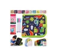 Reusable Scribble Book and Markers, Portable Drawing Book,Reusable Coloring Books with Markers,Erasable Scribble Pad with Pen and Storage Bag,Educational Learning Kits Gifts