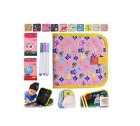 Reusable Scribble Book and Markers, Portable Drawing Book,Reusable Coloring Books with Markers,Erasable Scribble Pad with Pen and Storage Bag,Educational Learning Kits Gifts