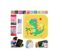 Reusable Scribble Book and Markers, Portable Drawing Book,Reusable Coloring Books with Markers,Erasable Scribble Pad with Pen and Storage Bag,Educational Learning Kits Gifts