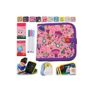 Reusable Scribble Book and Markers, Portable Drawing Book,Reusable Coloring Books with Markers,Erasable Scribble Pad with Pen and Storage Bag,Educational Learning Kits Gifts