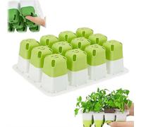 Reusable Seed Starter Tray,12 Cells Seedling Plug Trays,Silicone Seedling Starter Container,Indoor Gardening Plant Germination Tray for Nursery Greenhouse Garden Growing Plants Propagation