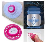 Reusable Sensor Shield Cover for Dexcom G7 Cgm Transmitter + 2 Hypoallergenic Overlay Cover Patches (Pink)