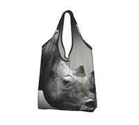 Reusable Shopping Bag, Merry Christmas Santa Claus Heavy Duty Foldable Shopping Tote Bag South Africa Animal