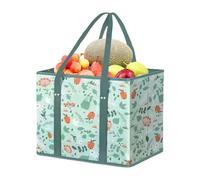 Reusable Shopping Bags, Foldable Shopping Bags with Handle - Large Capacity Carry Bag with Box Shape that Allows Standing for Travel Family Organization C, Style B, Consulte la descripción, See