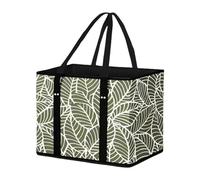 Reusable Shopping Bags | Foldable Tote Bag with Handle for Clothes - Sturdy Storage Bag with Box Shape for Stand Up for Beach Days Picnics Family Trips and Camping, Style A, Siehe Beschreibung