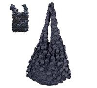 Reusable Shopping Bags - Washable, Foldable Storage Bag, Environmentally Friendly Shopping Bag, Lightweight Portable Organiser | Shopping Bags for Daily Communication to Work, Travel, black, Siehe