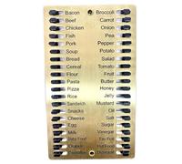 Reusable Shopping List Metal Grocery List Pads with Clear Scale and Slide Tabs Memory Reminder Board to Help You Shopping Reusable