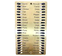 Reusable Shopping List Metal Grocery List Pads with Clear Scale and Slide Tabs Memory Reminder Board to Help You Shopping, Grocery List