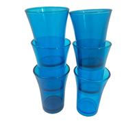 Reusable Shot Glasses Blue Pack of 6, 50ml, Plastic Reusable, Shot Glasses, Shot Glasses Set, Novelty Shot Glasses, Tall Shot Glasses, Shot Glass Multiple Colors UK Made Ideal for Parties and Events