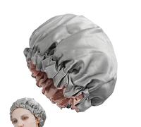 Reusable Shower Cap, 2 Layers Waterproof Elastic Washable Shower Cap for Women Spa Home Living Room