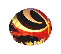 Reusable Shower Cap For Women Abstract Art Music Note Bath Cap Double Layer Waterproof Shower Hair Protector Adjustable Elastic Band Shower Hat For Home Spa Salon Bathing Caps