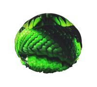 Reusable Shower Cap for Women Men Large Waterproof Shower Bonnet Washable Bath Cap 3D Snake Hair Hat Elastic Band Double Layered Shower Hat for Long Hair, Braids