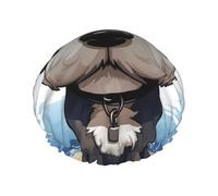 Reusable Shower Cap for Women Men Large Waterproof Shower Bonnet Washable Bath Cap adorable schnauzer Hair Hat Elastic Band Double Layered Shower Hat for Long Hair, Braids