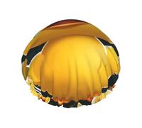 Reusable Shower Cap for Women Men Large Waterproof Shower Bonnet Washable Bath Cap Cute Duck Animal Hair Hat Elastic Band Double Layered Shower Hat for Long Hair, Braids
