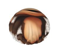 Reusable Shower Cap for Women Men Large Waterproof Shower Bonnet Washable Bath Cap cute monkey Hair Hat Elastic Band Double Layered Shower Hat for Long Hair, Braids