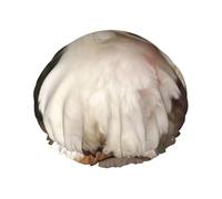 Reusable Shower Cap for Women Men Large Waterproof Shower Bonnet Washable Bath Cap French Poodle Hair Hat Elastic Band Double Layered Shower Hat for Long Hair, Braids