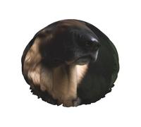 Reusable Shower Cap for Women Men Large Waterproof Shower Bonnet Washable Bath Cap German Shepherd Hair Hat Elastic Band Double Layered Shower Hat for Long Hair, Braids