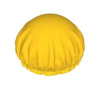 Reusable Shower Cap for Women Men Large Waterproof Shower Bonnet Washable Bath Cap Milk Duck Yellow Hair Hat Elastic Band Double Layered Shower Hat for Long Hair, Braids