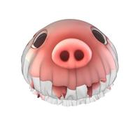 Reusable Shower Cap for Women Men Large Waterproof Shower Bonnet Washable Bath Cap Smiling Animal Hair Hat Elastic Band Double Layered Shower Hat for Long Hair, Braids