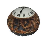 Reusable Shower Cap for Women Waterproof Bath Caps Double Layer Bath Hair Caps Rusty Steampunk Clock Shower Hat for Ladies Spa Salon, Large Size for All Hair Lengths