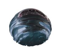 Reusable Shower Cap for Women Waterproof Bath Caps Double Layer Bath Hair Caps Shark in the Lake Shower Hat for Ladies Spa Salon, Large Size for All Hair Lengths